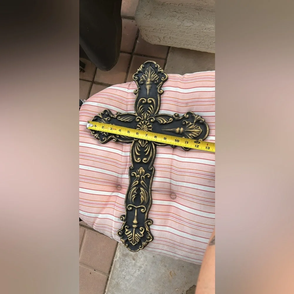 Gothic Gold Large Cast Iron Cross